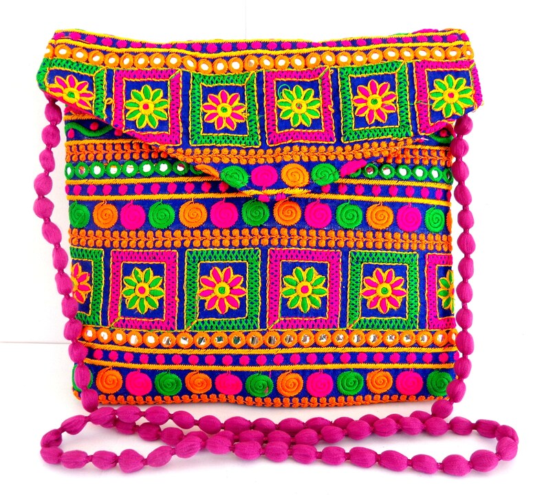 Gujarati Traditional Rabari Work Clutch Purse Indian Mirror Etsy