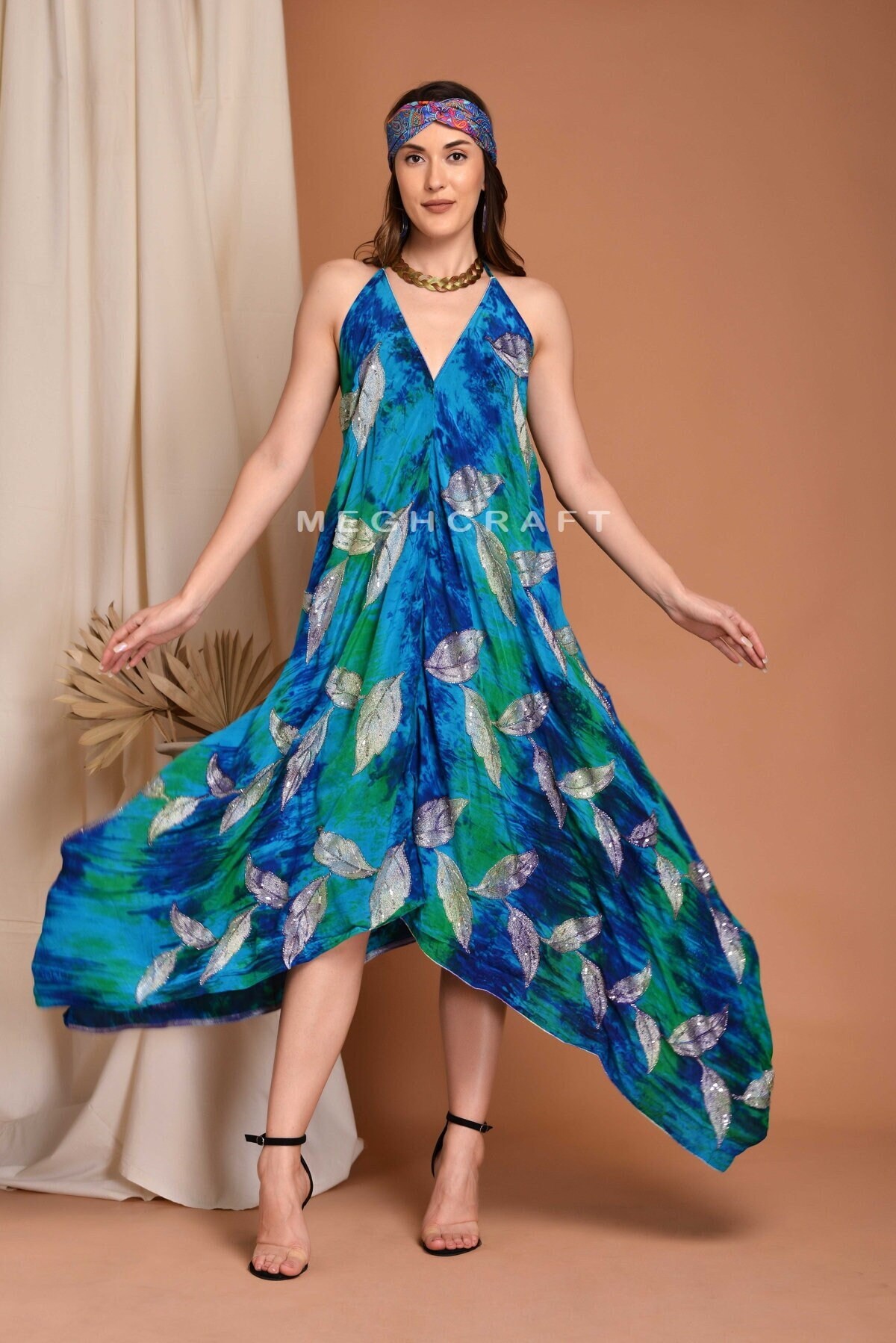 Free Size Women Fashion Nova Street Style Beach Wear Beaded Tie Dye Maxi Dress trendy Outfit for Women Indie Style Maxi Dress Women s Maxi Etsy