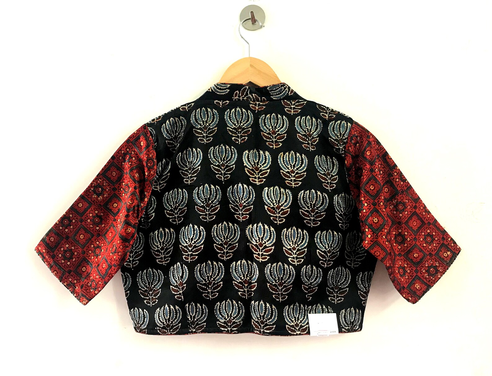 Diwali Function Wear Gaji Silk Stitched Blouse Ajarakh Print | Etsy