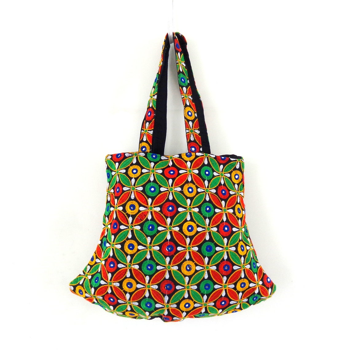 Multicolored Mirror Work Banjara Bag Traditional Vintage Etsy India