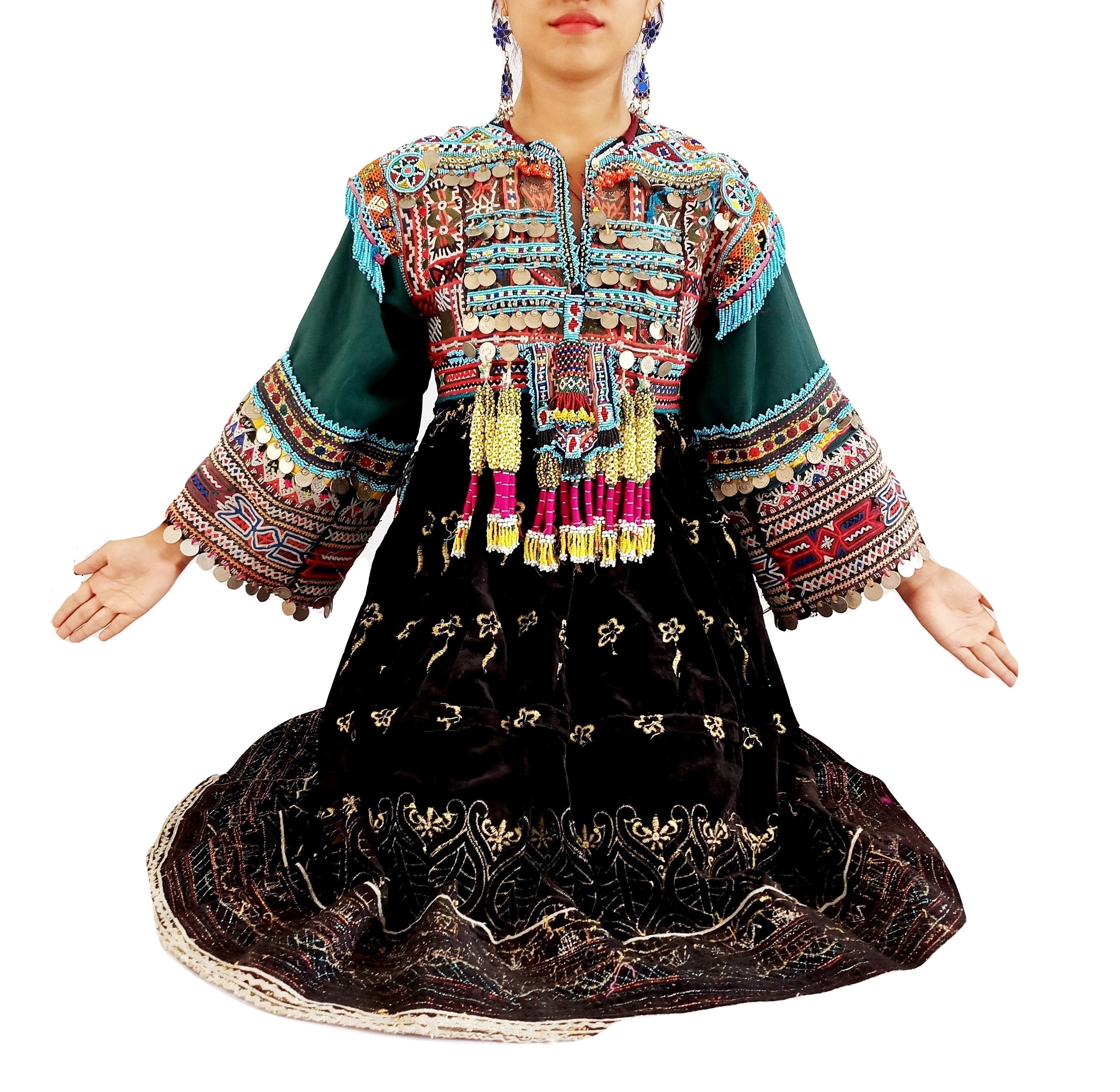 Traditional Vintage Afghan Dress Bohemian Hippie Kuchi Dress Etsy