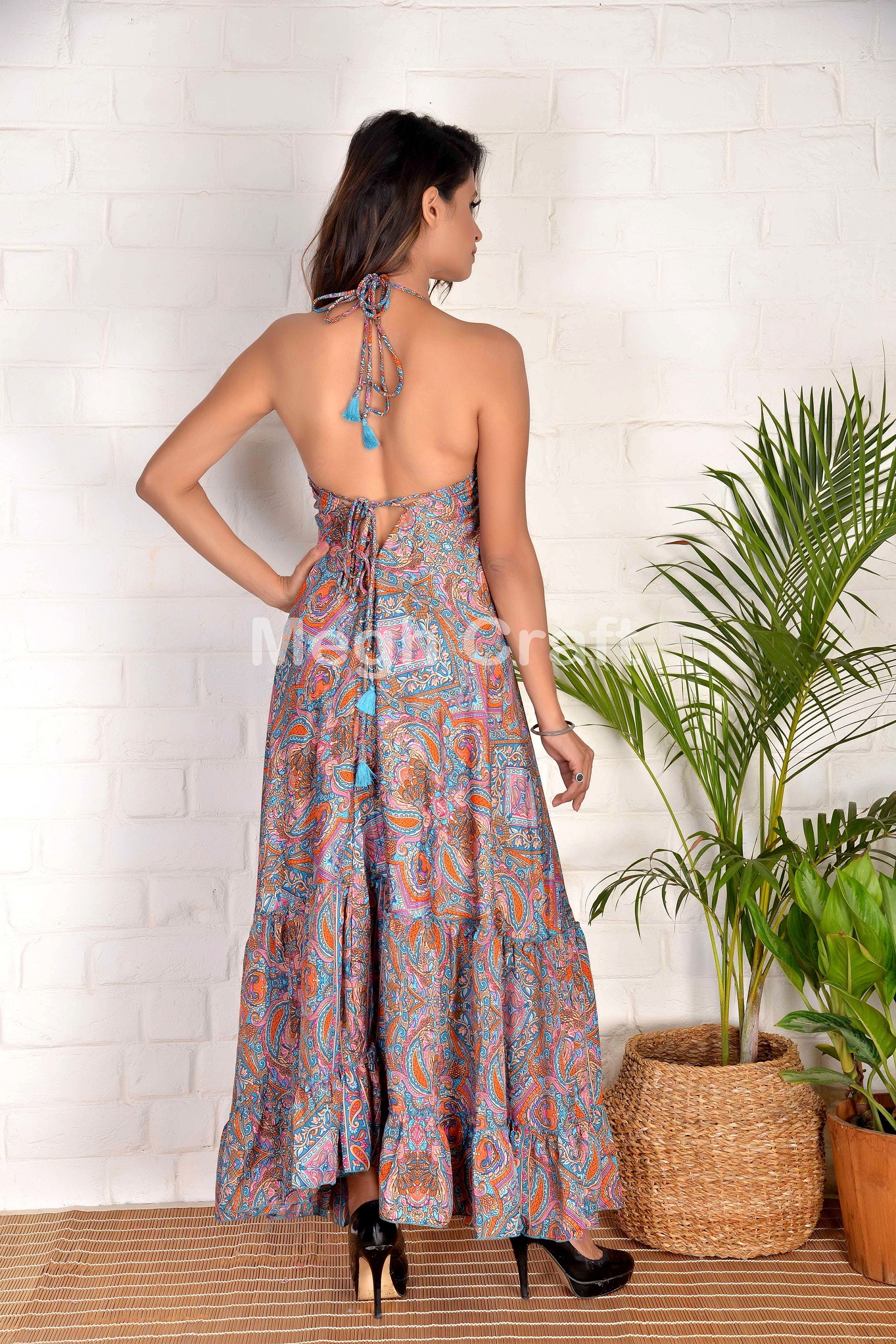Boho Fashion Dress Ladies beach wear silk dress Etsy