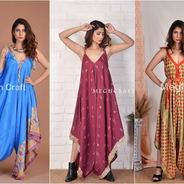 Silk Beach Wear Harem Jumpsuit main image 1