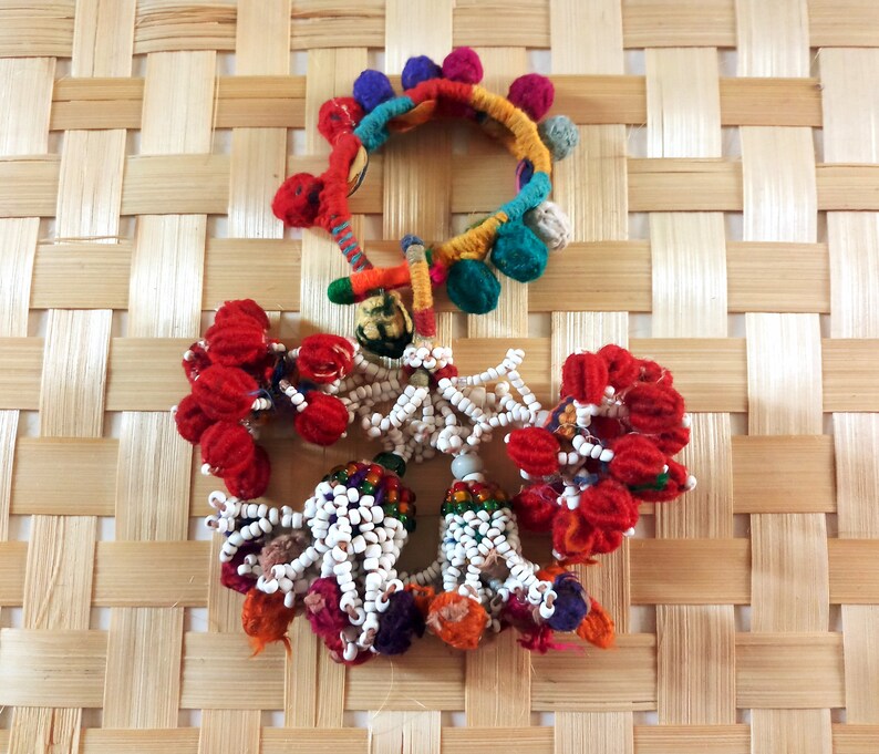 Wholesale Lot of Beaded Pom Pom Tassels Bracelet Vintage Etsy India