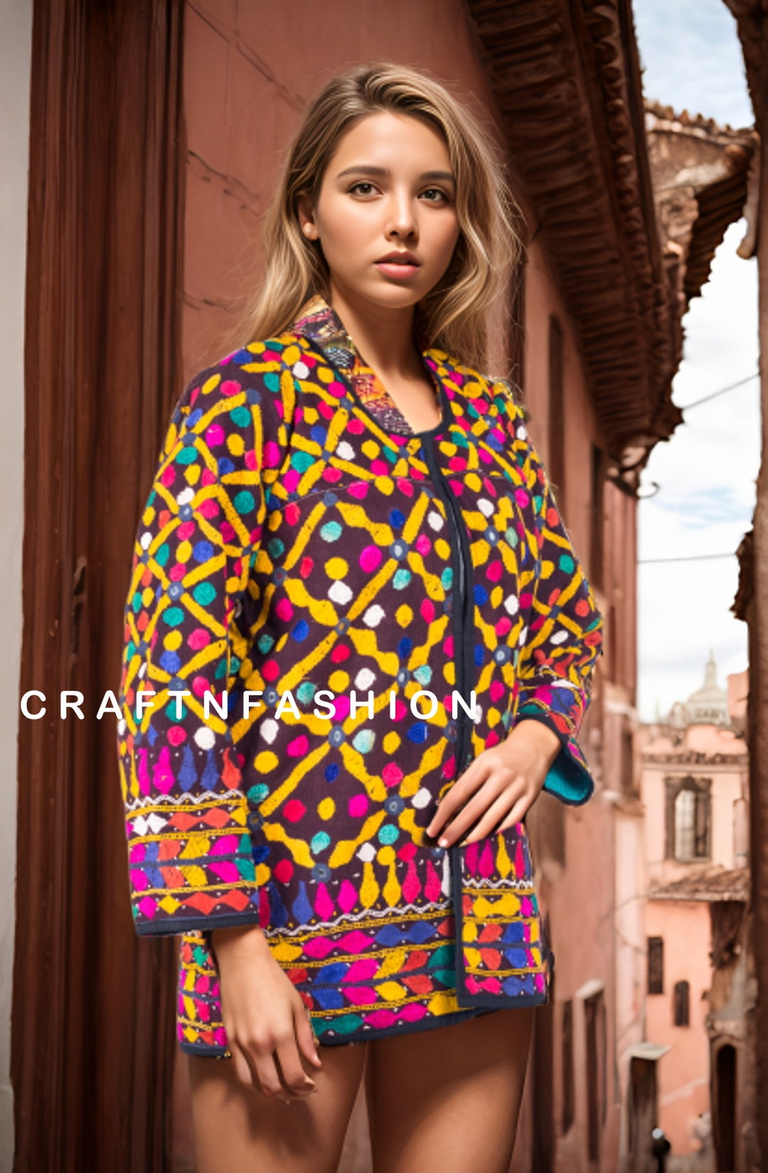 Buy Indian Gujarati Banjara Jacketkutch Embroidered Jacket Coatboho Fashion Handmade Jacket