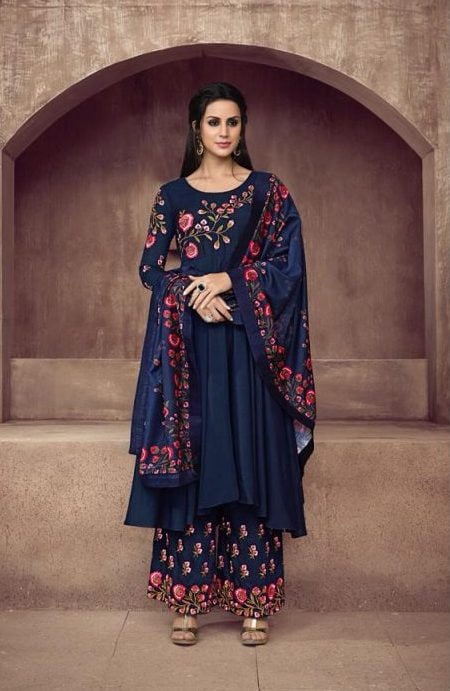 Ridhi Umbrella Cut Faux Georgette Stylish Kurti Collection Design Catalog