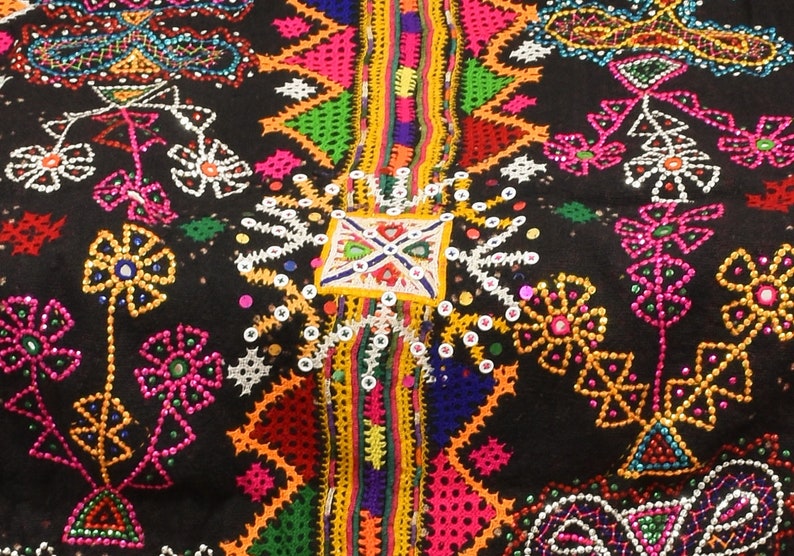 Gujarati hand embroidery woolen shawl traditional rabari  etsy