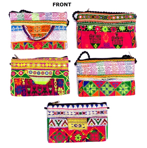 Craft Trade Clutch Bags for Women Ethnic Rajasthani Embroidered Mirror Work  Cotton Hand Bags for Girls Handmade Purses for Ladies - 13x25 Cms :  Amazon.in: Fashion