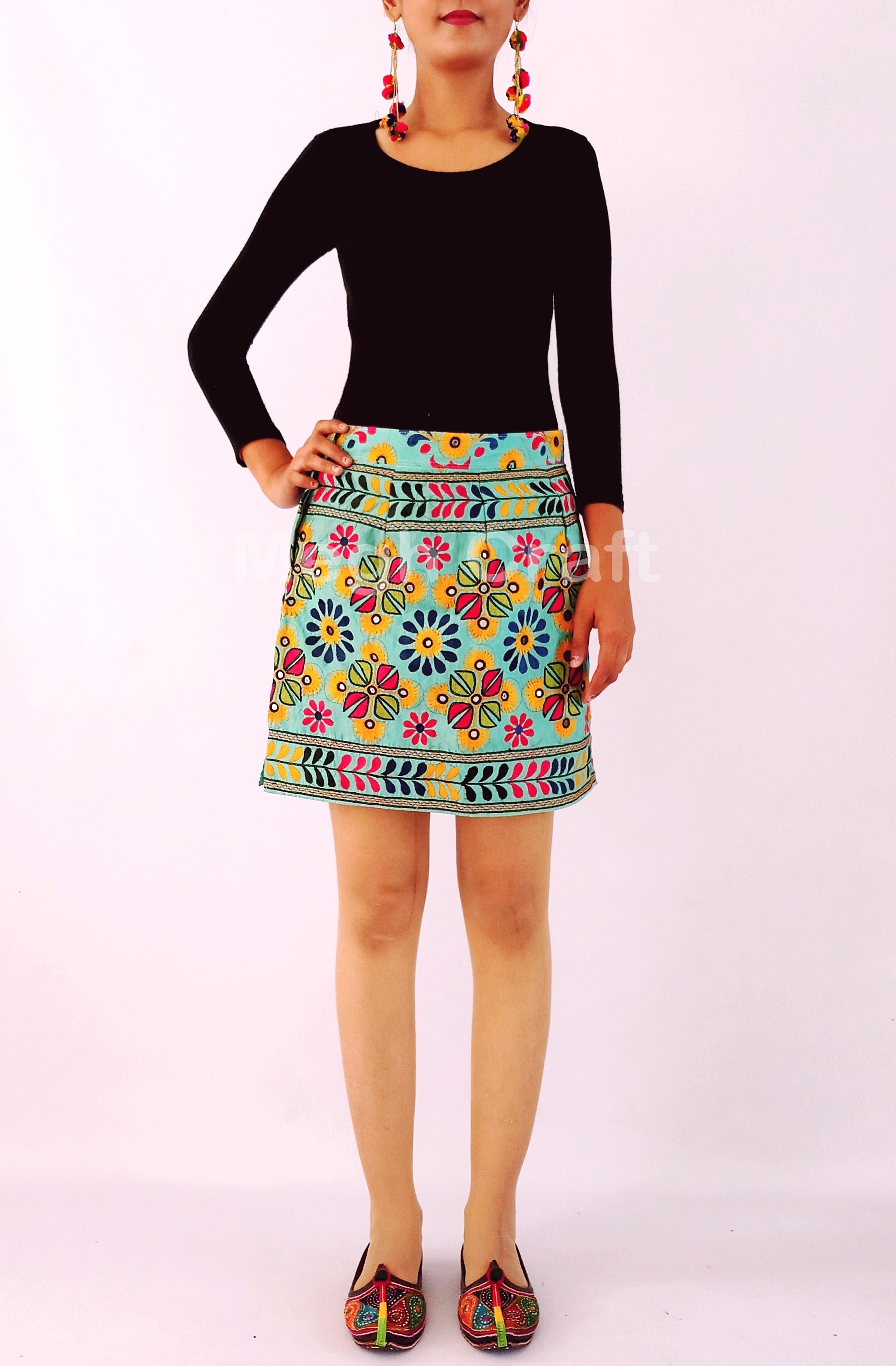 boho skirts short