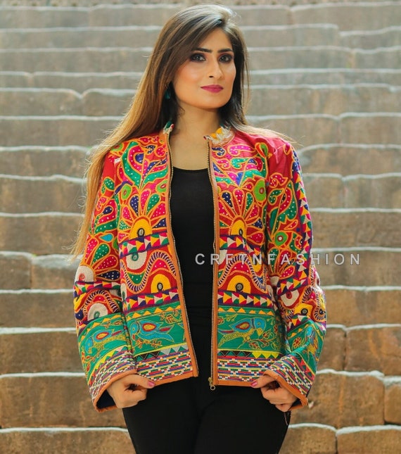 Buy Designer Kutch Embroidered Jacket boho Fashion Jackets indian