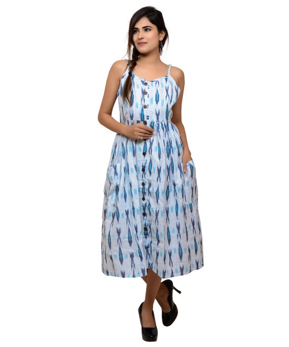 ikat cotton maxi dress
