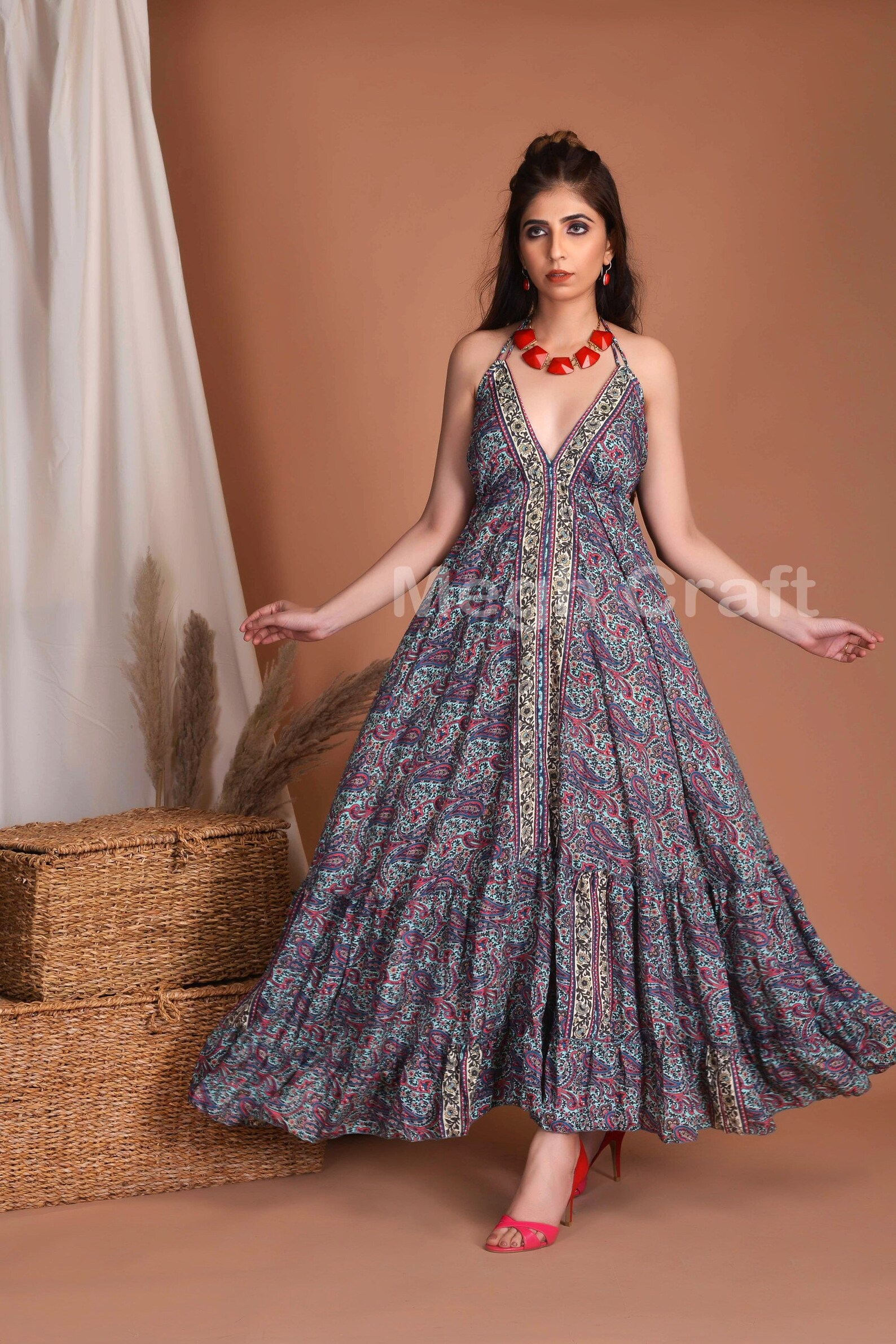 Bohemian Gypsy fashion maxi dress Beach Wear Silk Maxi | Etsy