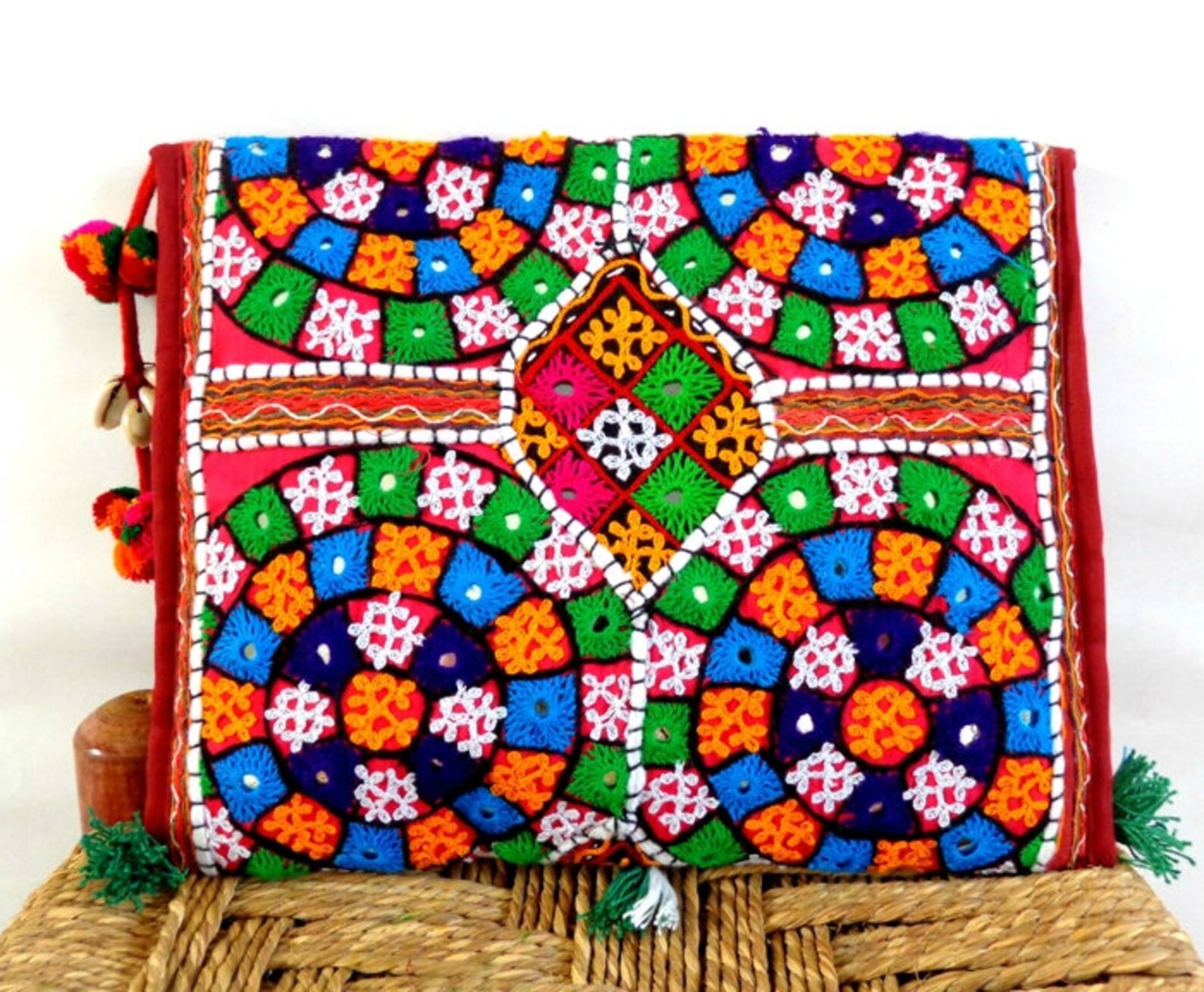 Gujarati Embroidery Traditional Clutch Purse Boho Hippie Etsy