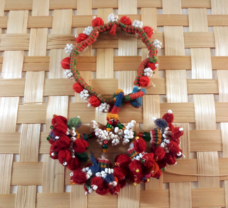 Wholesale Lot of Beaded Pom Pom Tassels Bracelet Vintage Etsy India