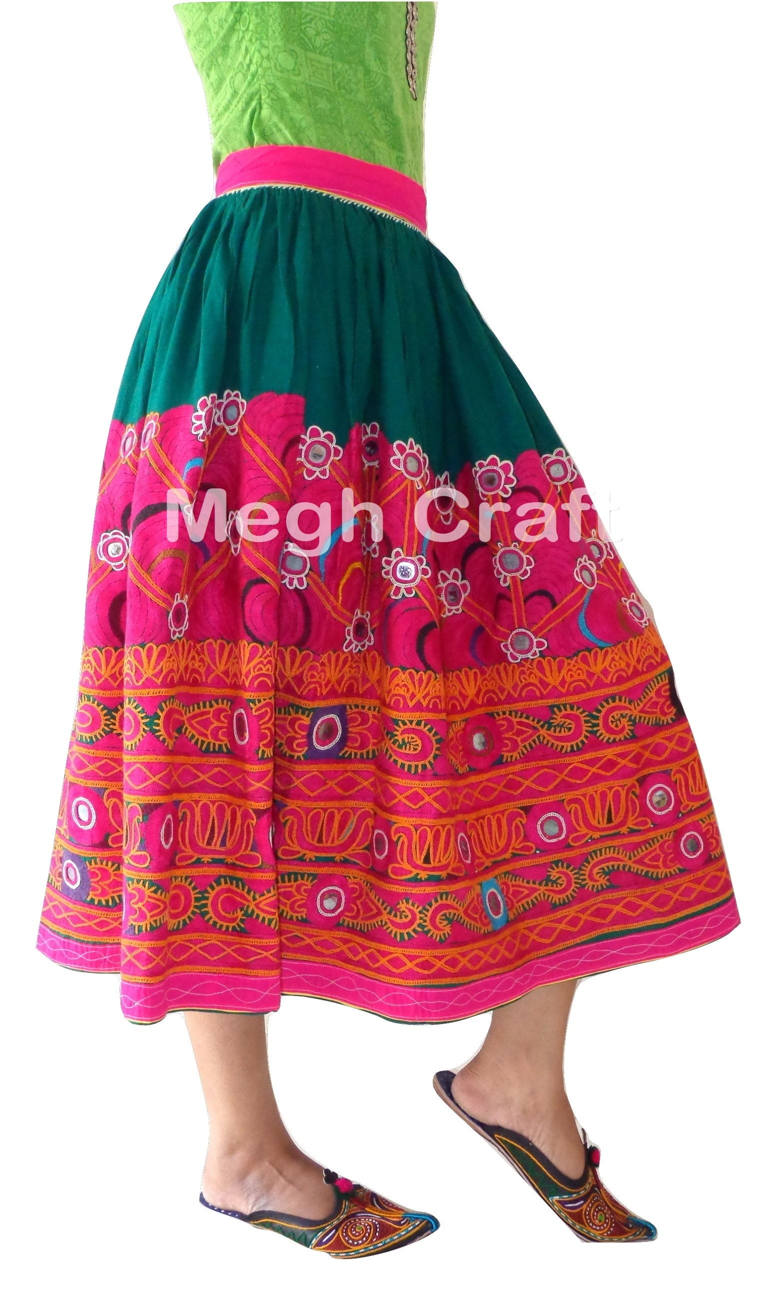 Kutch Hand Embroidery Rabari Skirt Mirror Work Banjara Skirt - Etsy Canada