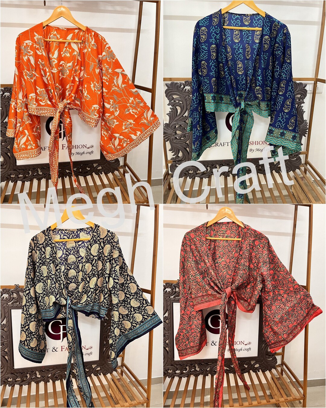 2023 Bohemian Bell sleeve Tie Top