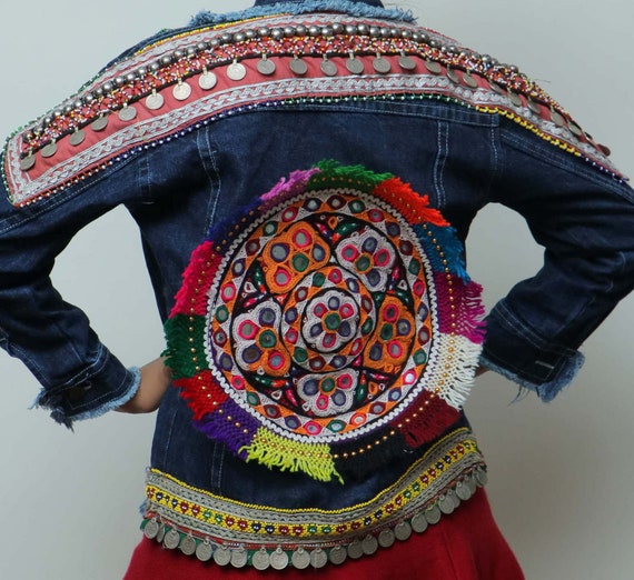 Kutch Patch Mirror Work Jacket Bohemian 