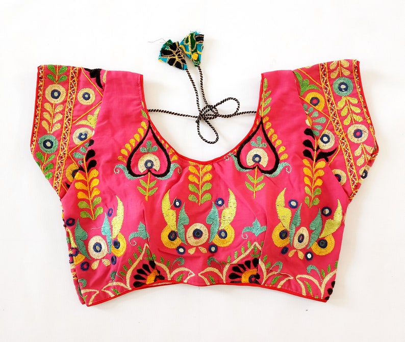 Kutch Embroidery Mirror Work Blouse Handmade Indian Blouse Etsy