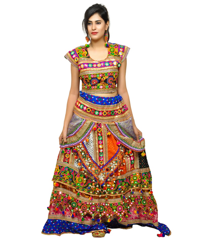Buy Indian Ethnic Designer Gujarati Dance Wear Fashion Chaniya Online ...