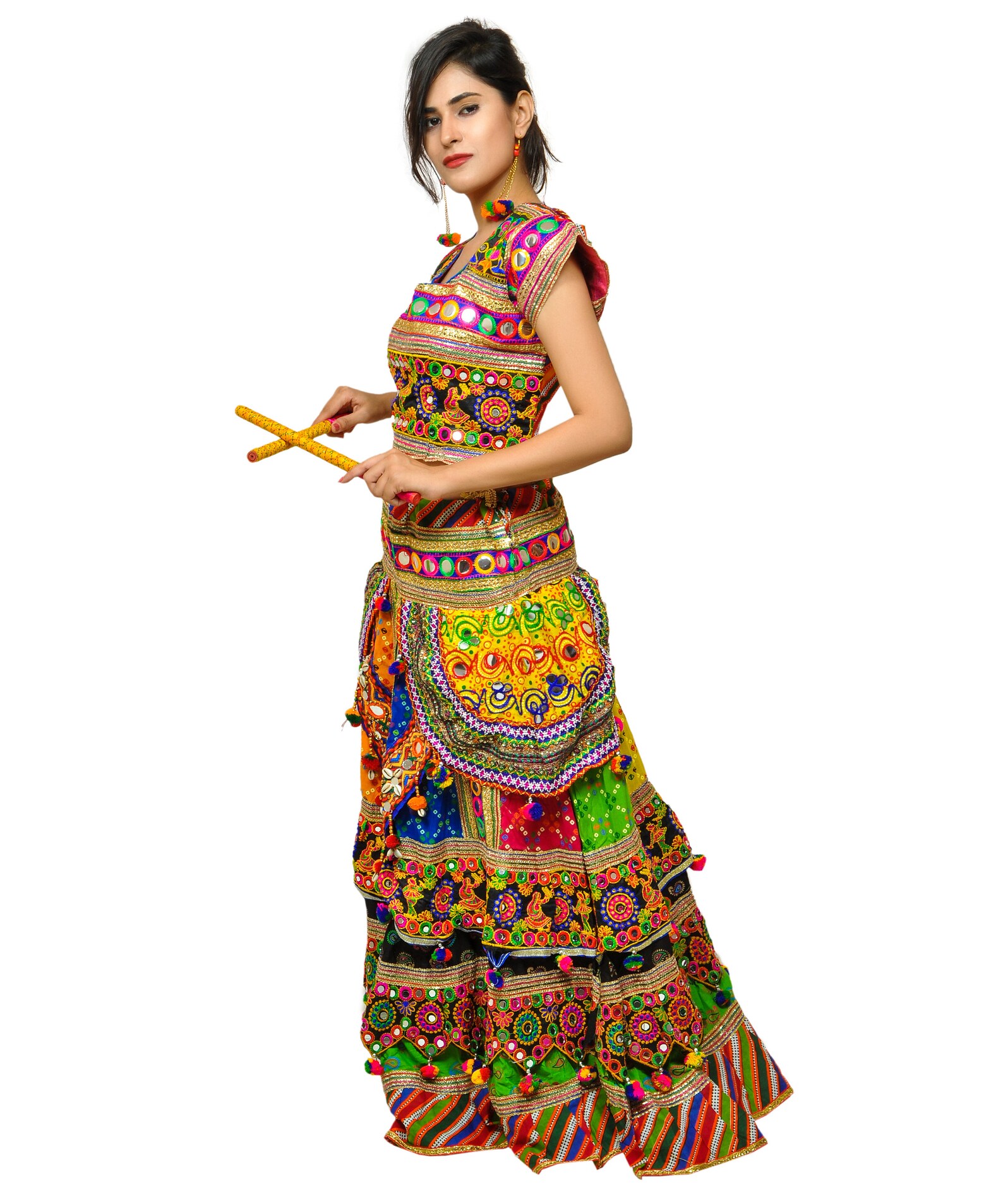 Gujarati Traditional Tassels Beaded Navratri Wear Chaniya Etsy