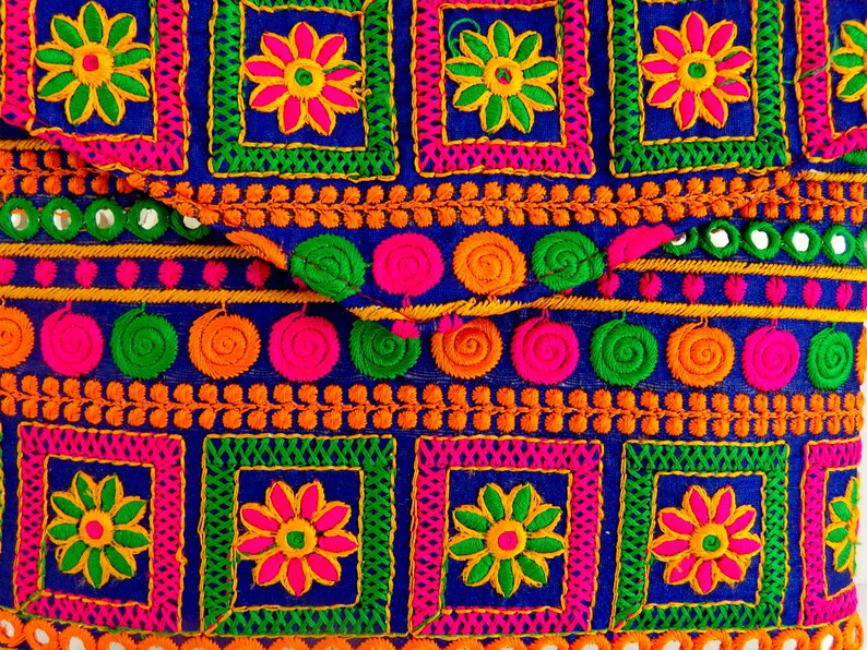 Gujarati Traditional Rabari Work Clutch Purse Indian Mirror Etsy