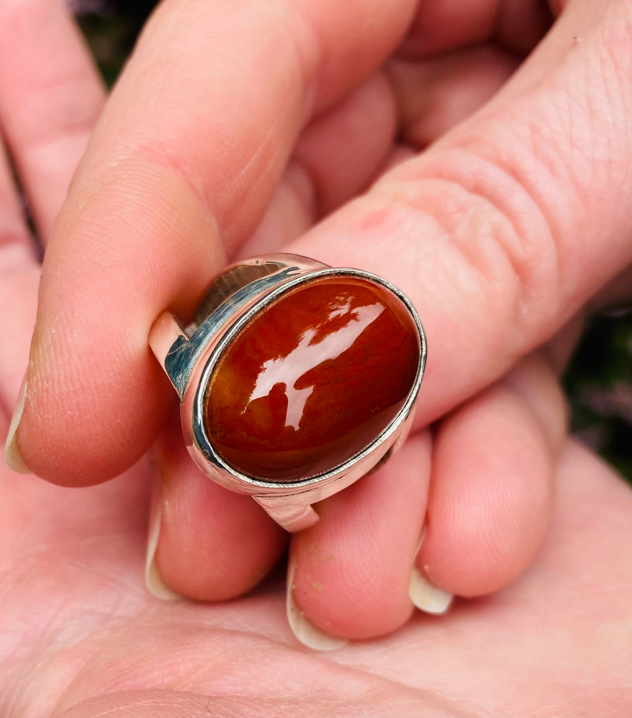 Washington State Natural Red Jasper Silber ring Etsy