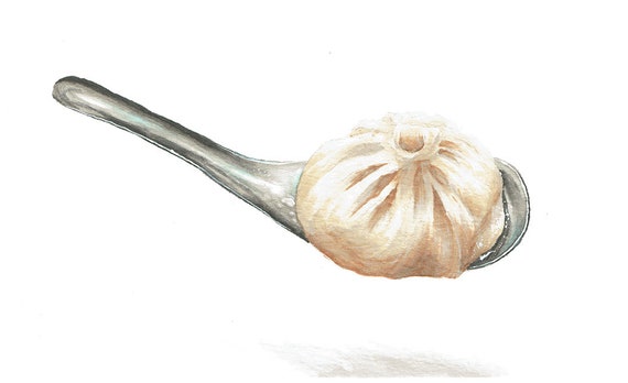 Soup Dumpling Marker Drawing Digital Print Etsy