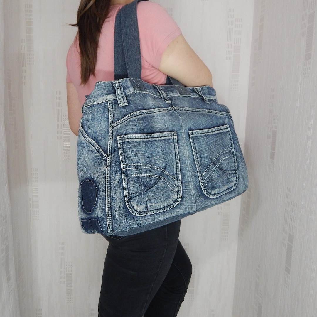 YANPLS Women's Denim Crossbody Bag - Casual Blue Jean Shoulder Purse With Adjustable Strap - View #9