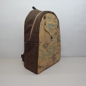 Sac à dos camouflage Sac à dos en tissu recyclé Sac à dos camouflage marron
