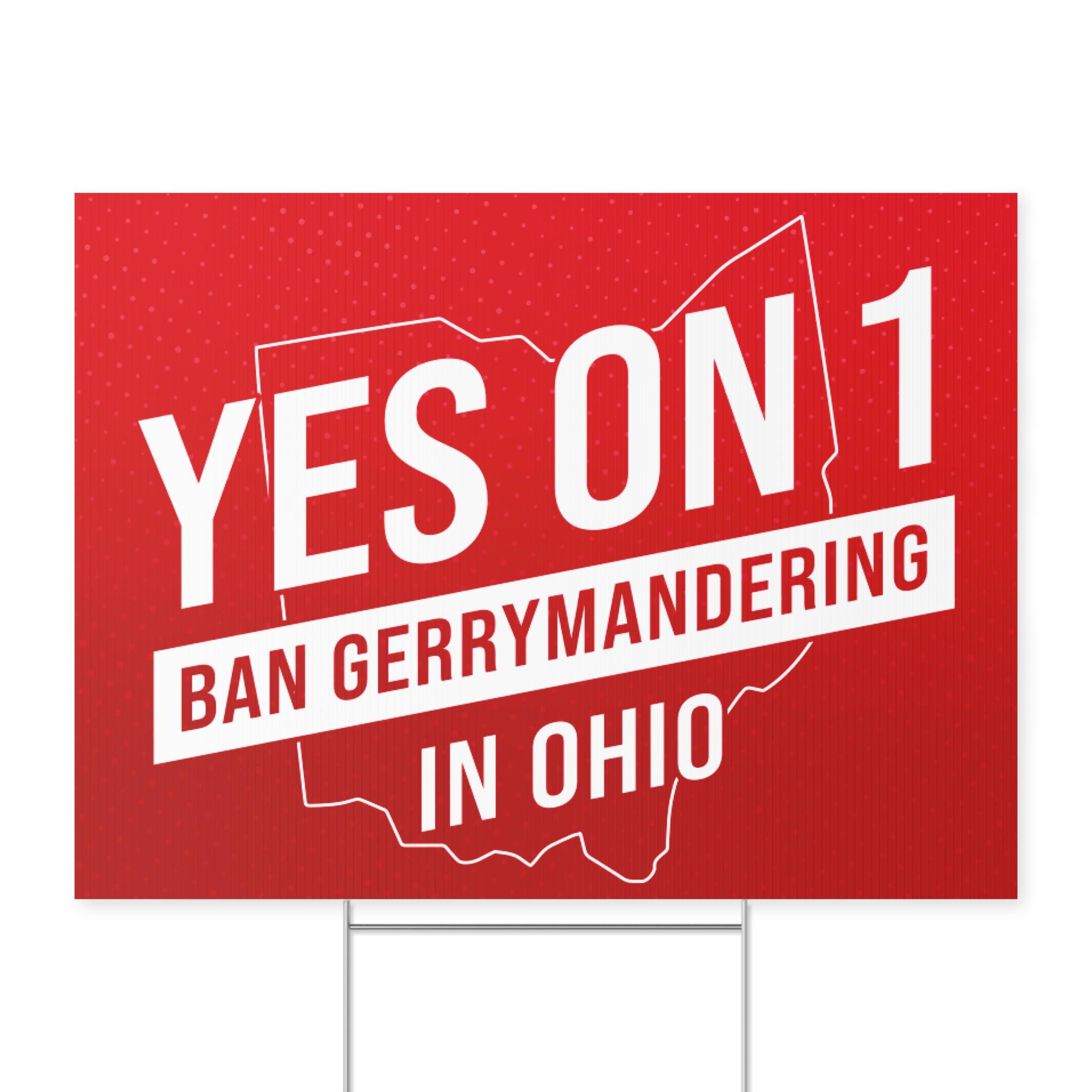 Discover Yes On Issue 1 Ohio Ban Gerrymandering Yard Sign