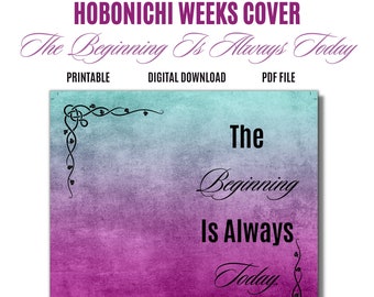 HOBONICHI WEEKS 表紙 / 「始まりはいつも今日」表紙プリント / ほぼ日プリント / PDF ファイル / すぐにダウンロード