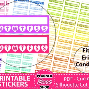 Habit tracker stickers/Heart habit tracker planner stickers/Printable Planner Stickers/Habit tracker kit/Stickers for Erin Condren Planner