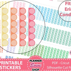 Druckbare Sticker Pastell scalloped Checkliste Flaggen, Erin Condren, glücklich Planner, Hobonichi, Leidenschaft Planer, Scrapbook, sofortiger Download,