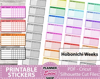 Hobonichi Weeks Habit Tracker Stickers/Hobonichi Weeks Functional Stickers/Hobonichi Tracker Stickers/Hobonichi Weeks Printable Tracker