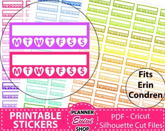 Habit tracker stickers/Heart habit tracker planner stickers/Printable Planner Stickers/Habit tracker kit/Stickers for Erin Condren Planner