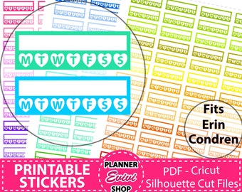 Habit tracker stickers/Heart habit tracker planner stickers/Printable Planner Stickers/Habit tracker kit/Stickers for Erin Condren Planner
