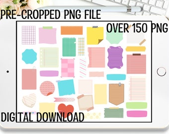 Digital Planner Stickers/Sticky Notes/Functional Digital Stickers/Pre-cropped/Goodnotes Elements Stickers/OneNote/PNG Planner Stickers/Xodo