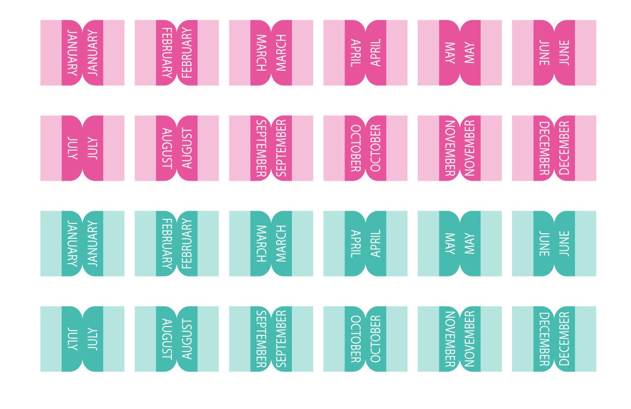 Passion Planner Stickers, Passion Planner Medium Monthly Tabs, Planner ...