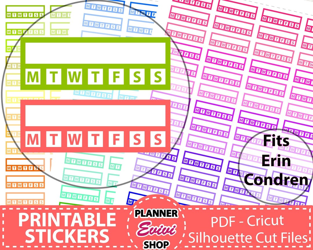 Habit Tracker Weekly Printable Planner Stickers Erin Condren Planner ...