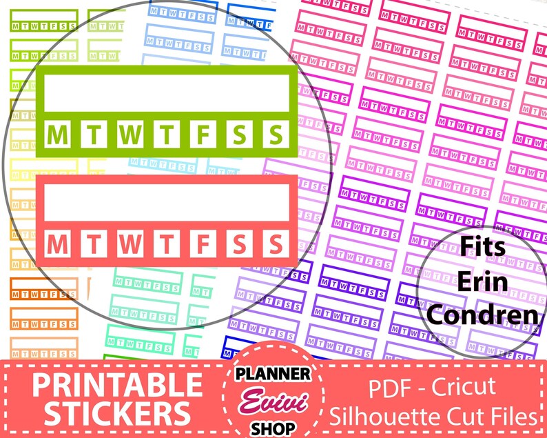 Habit Tracker Weekly Printable Planner Stickers Erin Condren Planner ...