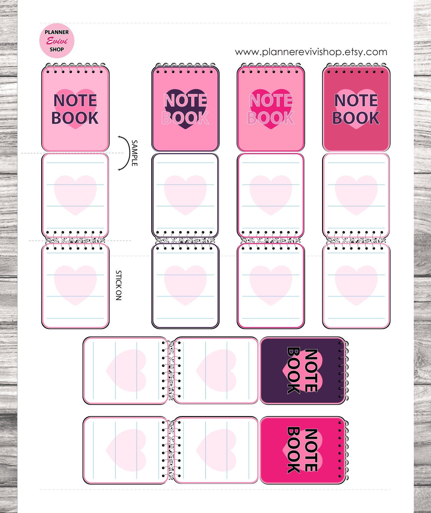 3d Note Sticker 3D Sticker/printable Planner Stickers/note Book Stickers,erin Condren ...