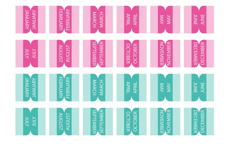 Passion Planner Large Monthly Tabs Passion Planner Printable Etsy