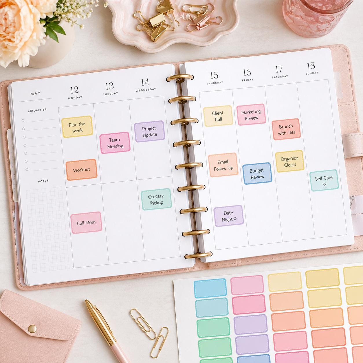 Half Box Planner Stickers, Printable Half Boxes, Functional Planner ...