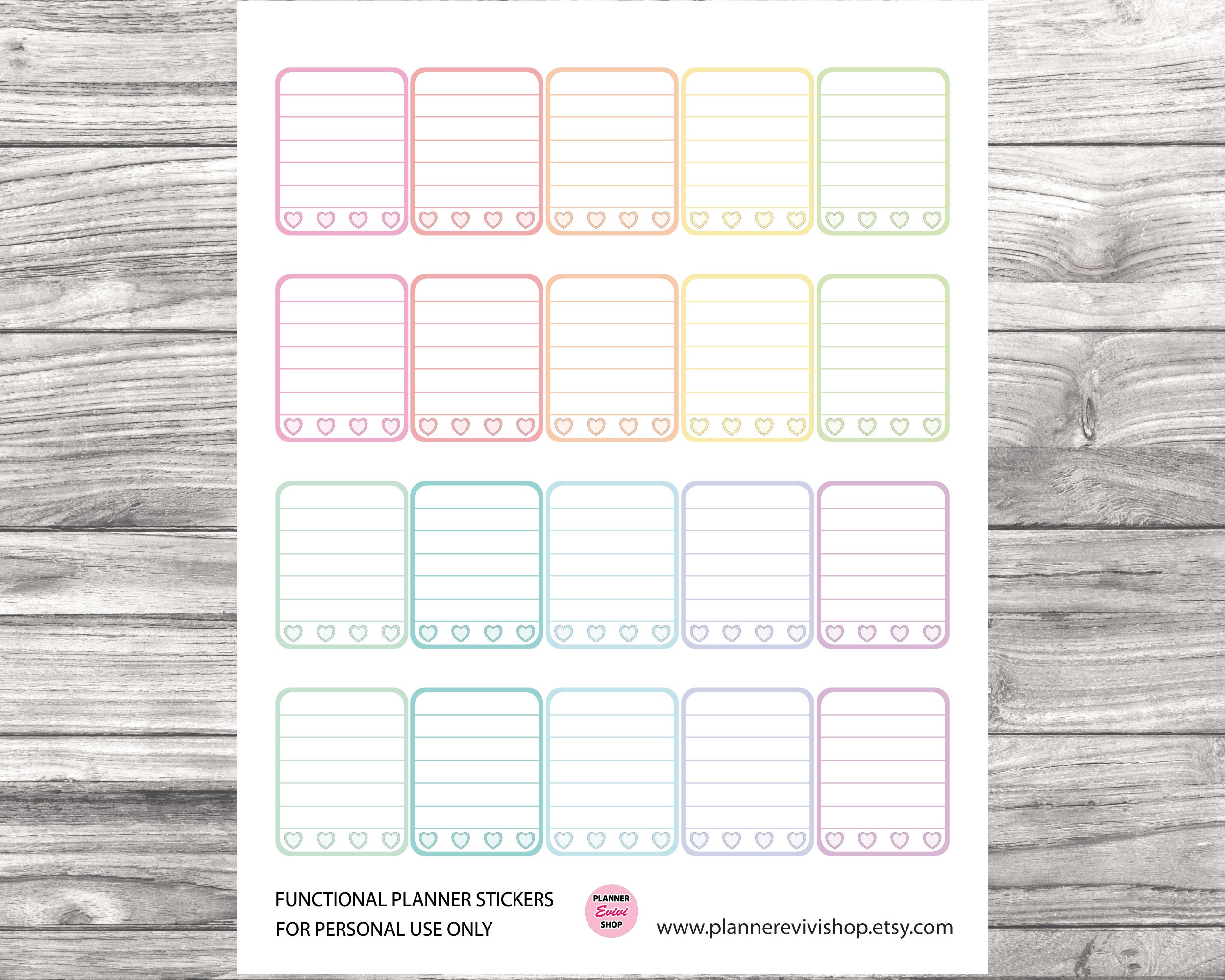 Full Boxes Fit the Erin Condren and Happy Planner Printable Stickers ...