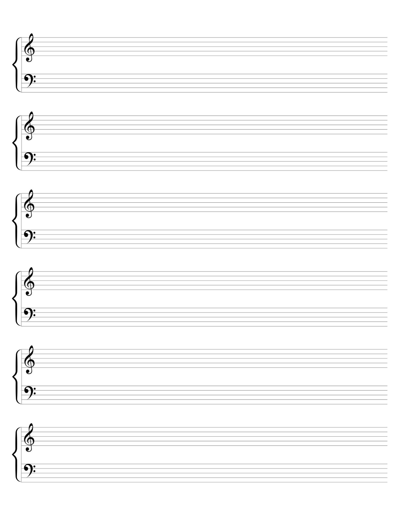 Printable Sheet Music for Letter/a4 &amp; FREE COVER, Blank Sheet Music ...
