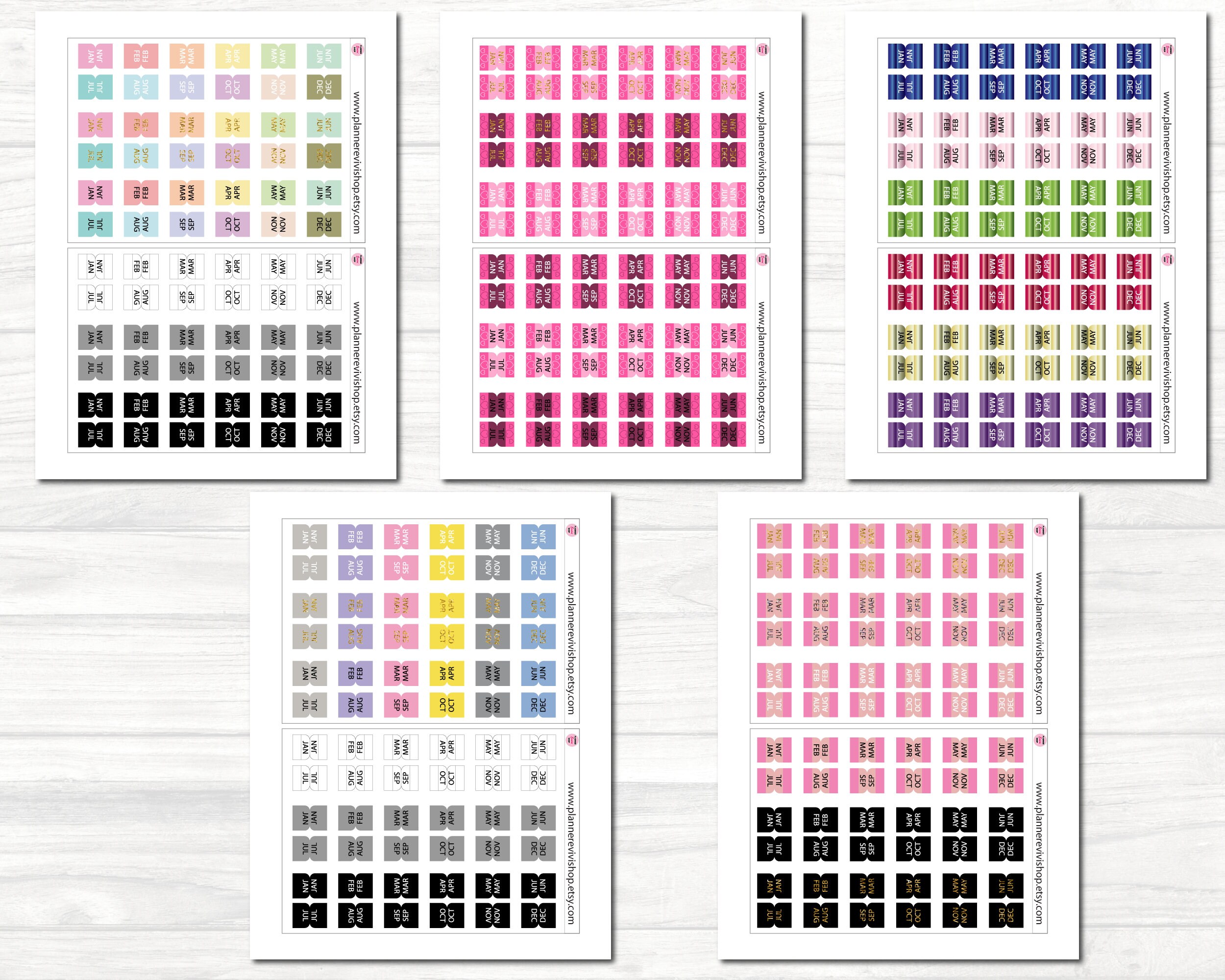 HOBONICHI Weeks Monthly Tabs Hobonichi Weeks Printable | Etsy