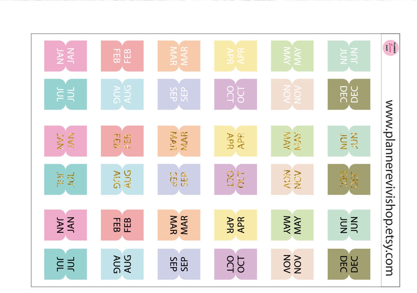 HOBONICHI Weeks Monthly Tabs Hobonichi Weeks Printable | Etsy