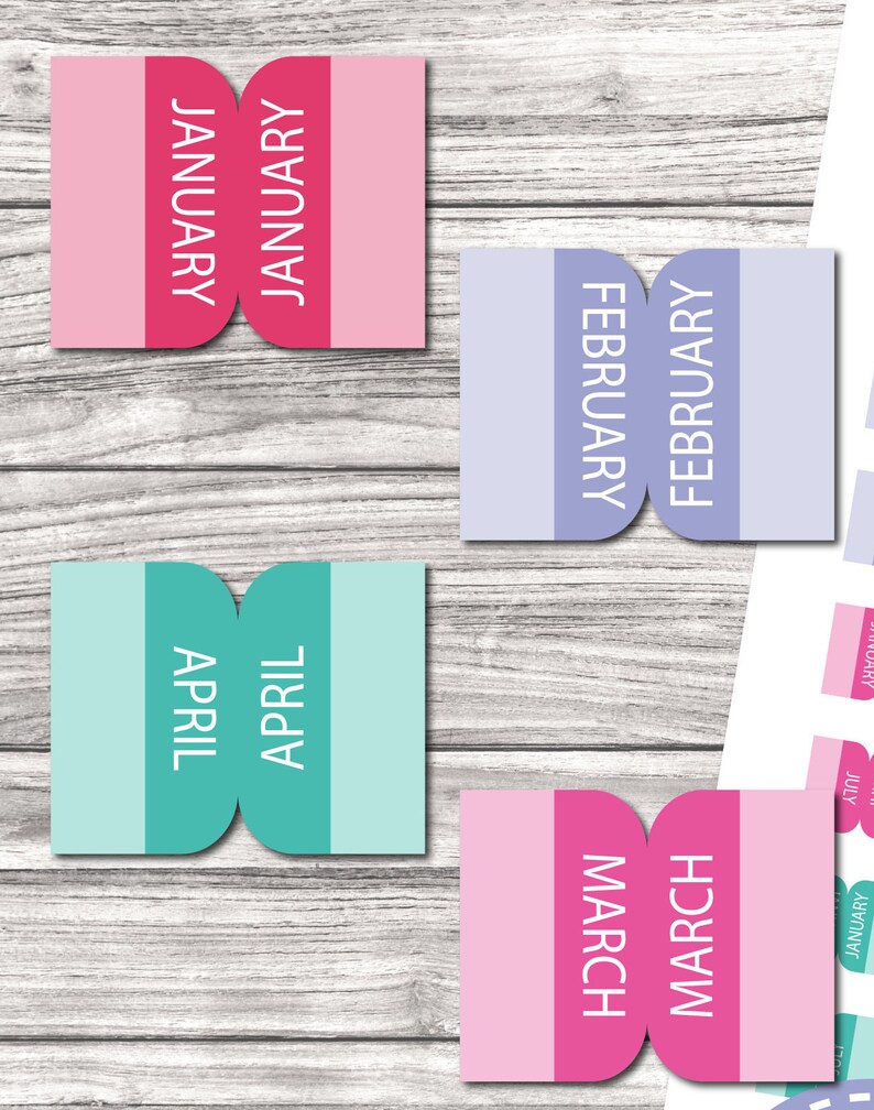Passion Planner Stickers, Passion Planner Medium Monthly Tabs, Planner ...