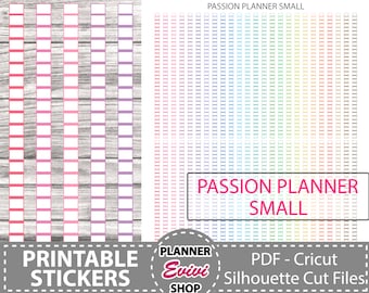 Passion Planner Sticker, TIME BLOCK OUT Strips with Check Boxes for the Passion Planner Small, Planner Sticker Printable