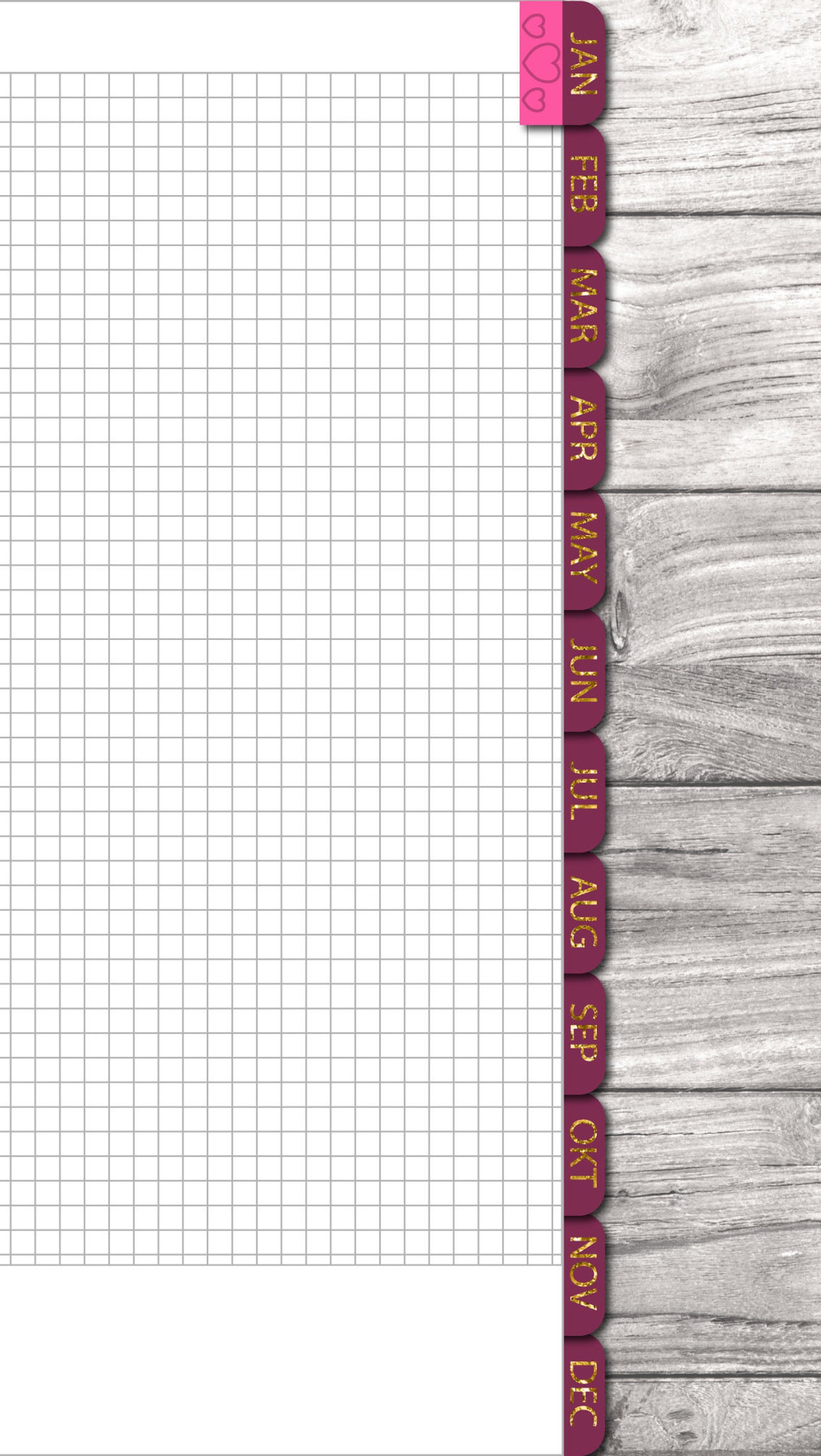 HOBONICHI Weeks Monthly Tabs Hobonichi Weeks Printable Stickers ...